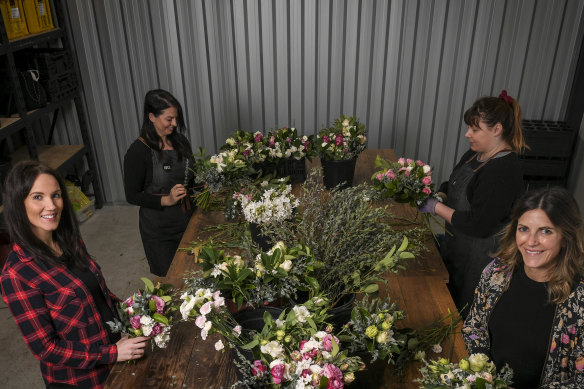 Hannah Spilva (left) and business partner Verity Tuck at their warehouse.