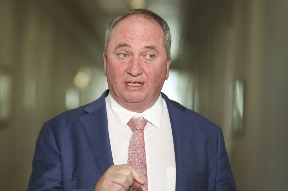 Deputy Prime Minister Barnaby Joyce at Parliament House. 