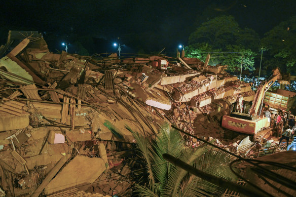 A local politician estimated up to 125 people were inside the building when it collapsed.