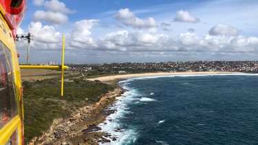 Westpac Life Saver Rescue Helicopters were assisting a police search for a potential missing person at Maroubra Beach on Friday.