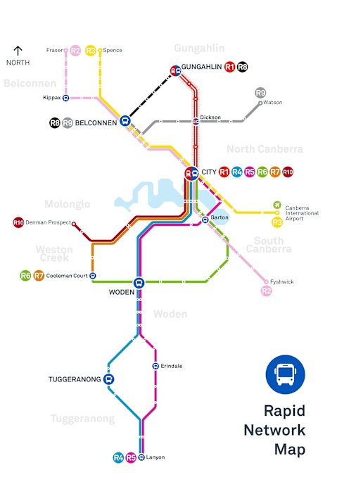 There will be 10 rapid routes including light rail. 