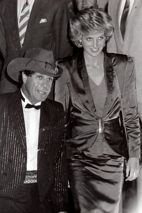 Princess Diana and Molly Meldrum at the "Rockin with the Royals Concert".