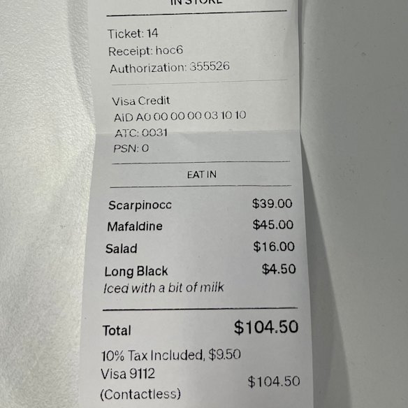 The bill, please.