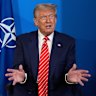 President Donald Trump meets NATO Secretary General Mark Rutte.