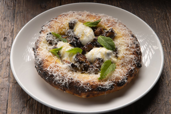 Wood-fired flatbread.