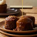 Gluten-free sticky date puddings.