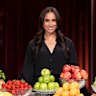 Meghan on the set of MasterChef Australia in an episode which airs this Sunday night.