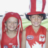 Antonio Lo Iacono, right, died after a head injury during an Australian rules football match in South Australia. His mother, Wendy Smith, believes his death was a result of second impact syndrome.