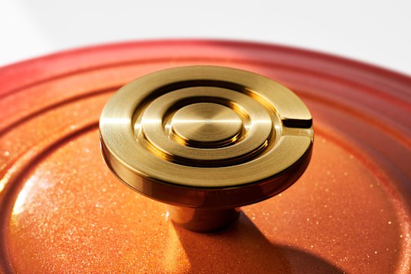 Le Creuset in Flame Doree. 