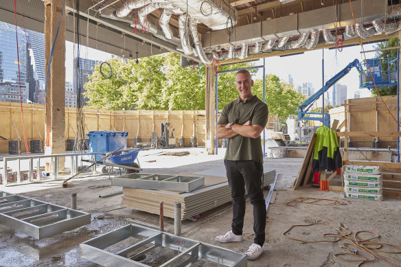 Restaurateur and DJ Grant Smillie at the former Rosetta site, which will become Marmont.
