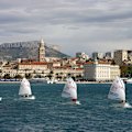 Split promises a quintessentially Mediterranean panorama of peacock-blue sea edges, green hills and brown rocky mountains beyond.