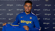 Morgan Rogers at Chelsea Training Ground.