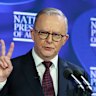 Anthony Albanese at the National Press Club on Thursday.