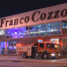 A car slammed into the Franco Cozzo building.