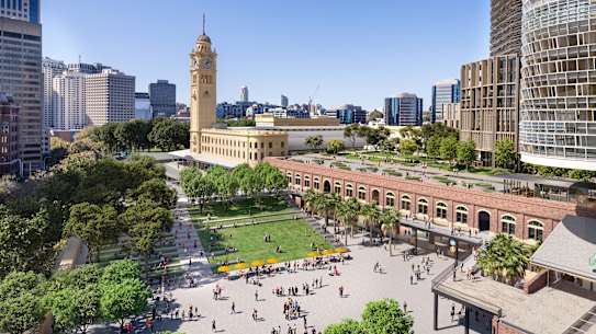 An artist’s impression of plans for the redevelopment of the Central Station precinct.