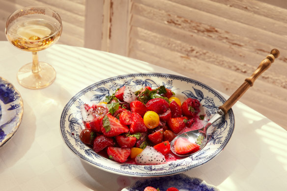 Rosheen Kaul’s strawberry salad.