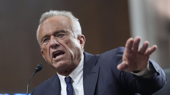 Robert F. Kennedy Jr appears before the Senate Finance Committee on Wednesday for his confirmation hearing as health secretary.