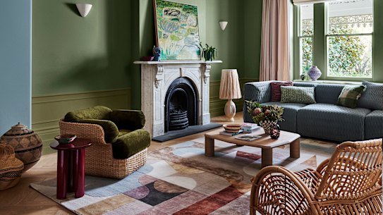 Painting your room a nurturing colour has the ability to transform. Saturating spaces, where walls, ceilings and trims are painted in similar hues is popular.