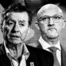 Former intelligence operative Neil Fergus and ASIO chief Mike Burgess.