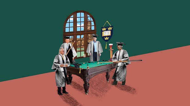 Oxford graduates, from left, Malcolm Turnbull, Kevin Rudd, Tony Abbott and Bob Hawke. A more recent Rhodes scholar notes of her male counterparts: “All of them were declaring they’d be president or PM one day, but not many women spoke like that.”