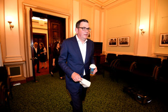 Victorian Premier Daniel Andrews at a media conference in early December.