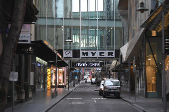 Melbourneâ€™s CBD in lockdown.