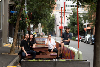 Ben Calladine, Lorraine Lock, Sian Potsig and Julian Cinotta are working to establish the Hollywood micro-precinct near Central.