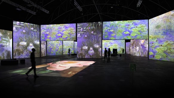 How the Monet & Friends exhibition will look when it opens at Sydney’s Hall of Industries. 
