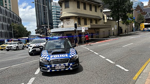 Police were on Ann Street in Brisbane's CBD on Thursday. 