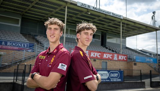 The Whitlock twins, Jack and Matt, are set to be first-round selections in next week’s AFL draft.