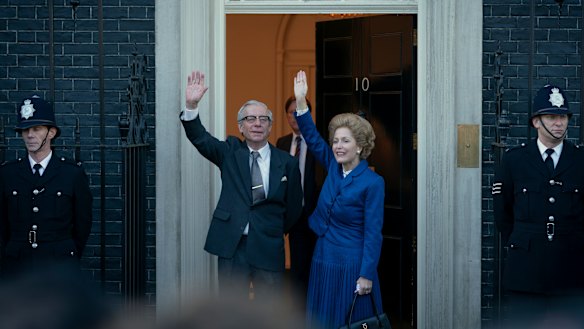 Stephen Boxer and Gillian Anderson vividly depict Denis and Margaret Thatcher in season 4 of The Crown.