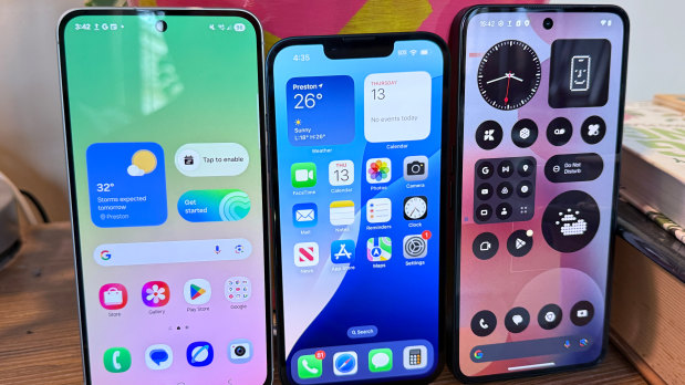 The Galaxy A56 and iPhone 16e offer a familiar software experience, while the Nothing Phone 3a Pro is quite different.