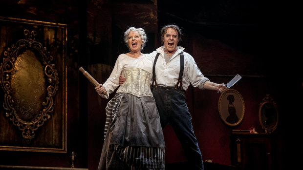 Gina Riley and Anthony Warlow are at the deliciously dark centre of Sweeney Todd.