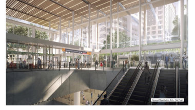 The new Roma Street station will be built where the existing Transit Centre stands.