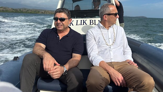 Ray Dib and Andrew Abdo on their way out to visit Loloata Island.