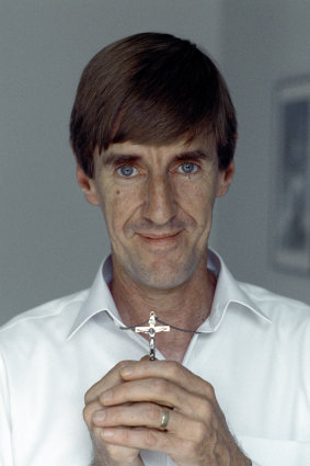 A judge said paedophile priest Michael Glennon, pictured here in 1991, was an “evil” person.