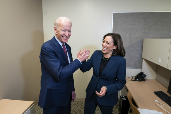 "Let’s go win this, @KamalaHarris" tweeted Joe Biden after he selected her as his vice-presidential running mate.