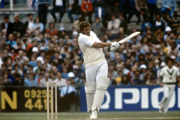 Ian Botham batting for England against Australia in his heyday in 1981.