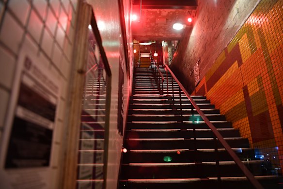 These stairs lead to one of the city’s most famous nightclubs.