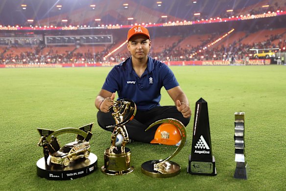 Vaibhav Suryavanshi won a swag of awards for dominating the IPL.