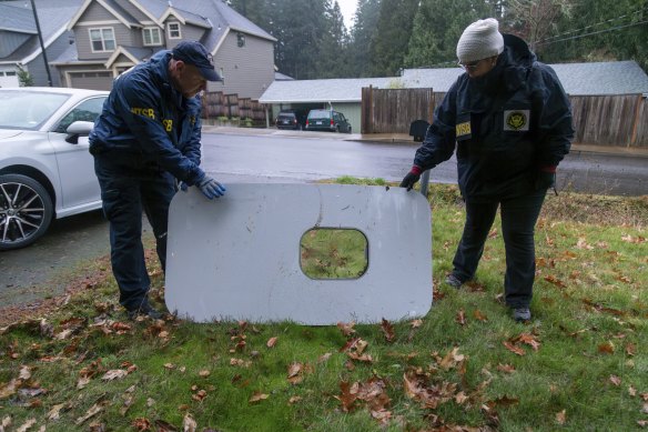 The missing door plug used to block the space for an emergency exit that blew off a Boeing 737 Max 9 mid-flight.