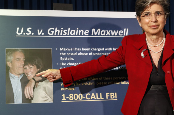Audrey Strauss, acting Manhattan US Attorney, discusses the charges against Ghislaine Maxwell in New York on Thursday.