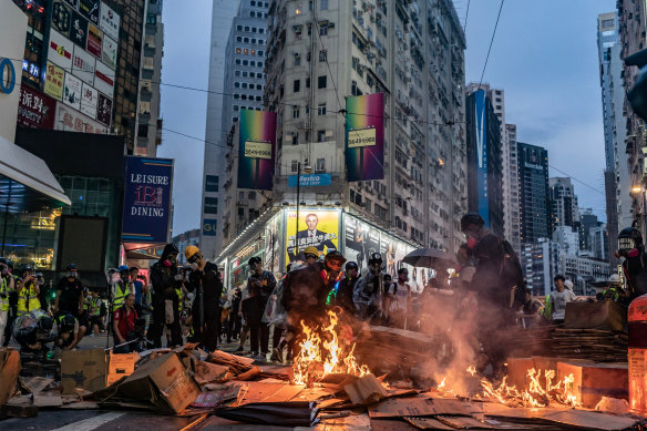 Months of demonstrations in Hong Kong - some peaceful, some violent - have weighed heavily on the economy.