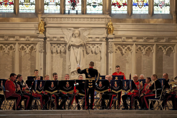 The orchestra plays at Westminster Hall.