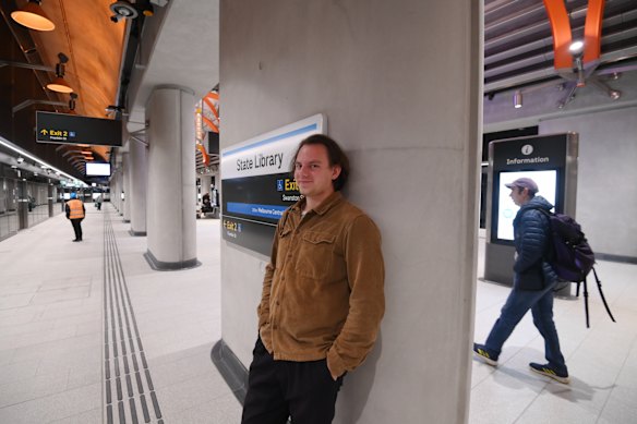 Simon Deinhardt at the State Library station. 