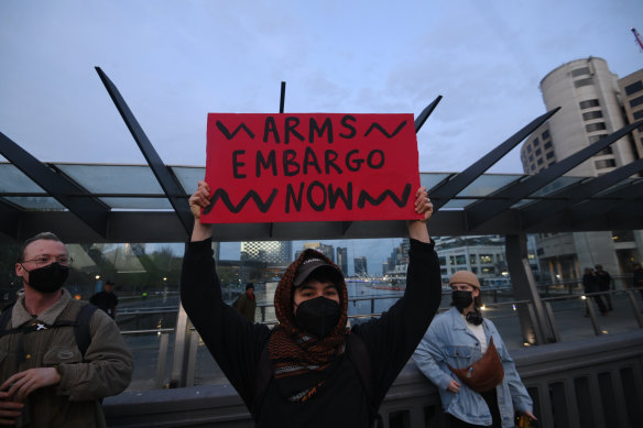 Students for Palestine and Disrupt Wars are two of the groups protesting against the expo. 