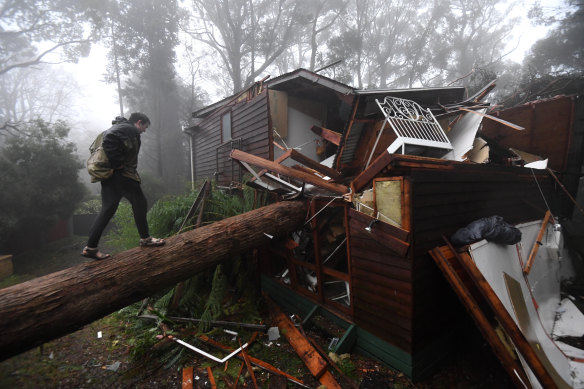 Violent storms have lashed parts of Victoria overnight. 
