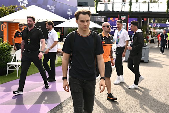 Oscar Piastri after his race day reached a nightmare end.