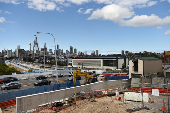 Construction work is under way for the M4-M5 Link and Rozelle Interchange, which will run under scores of homes in Sydney's inner west. 