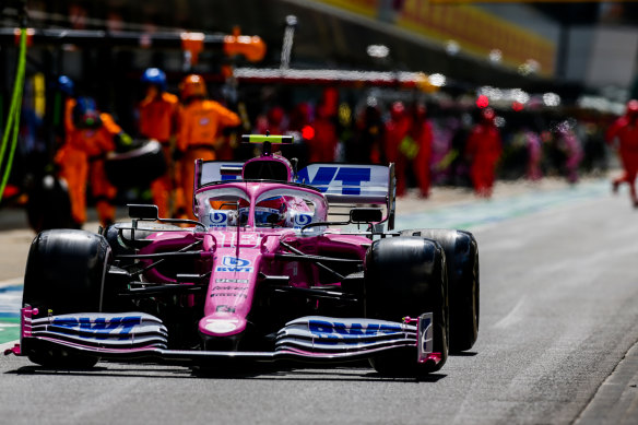 The Racing Point cars have been nicknamed the "pink Mercedes".